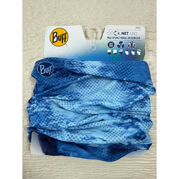 Buff CoolNet UV+ Multifunctional Headwear Adult Blue Tie-Dye – NEW WITH TAGS - Picture 1 of 6